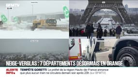 Sept départements désormais placés en vigilance orange pour neige et verglas