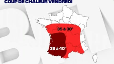 Les températures pourront grimper jusqu'à 40°C dans le Sud-Ouest vendredi prochain.