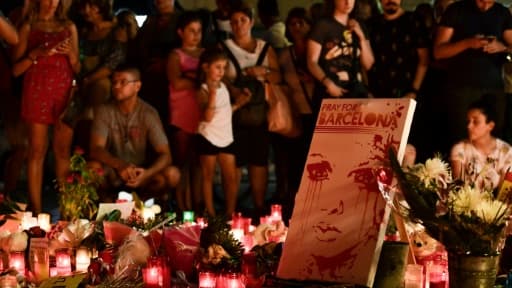 Hommage aux victimes de l'attentat sur les Ramblas à Barcelone, le 18 août 2017