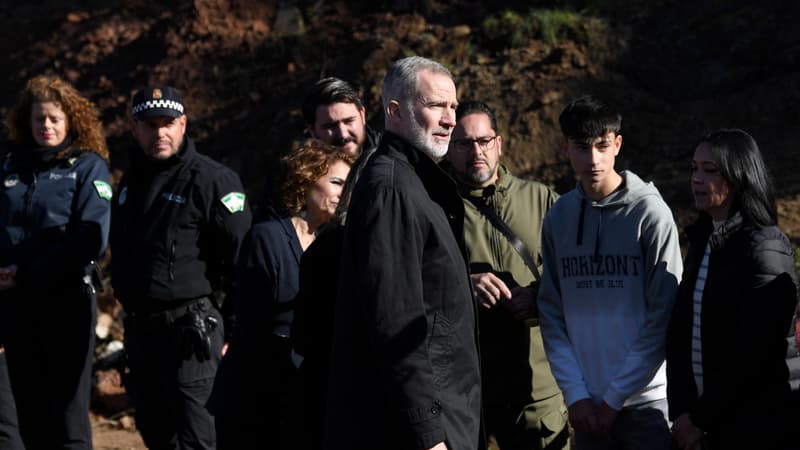 Collision de trains en Espagne: sur les lieux du drame, le roi Felipe VI adresse "toute l'affection" du pays et "salue le très grand professionnalisme" des secours