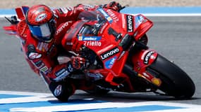 Francesco Bagnaia lors des essais libres de Jerez, le 26 avril 2024
