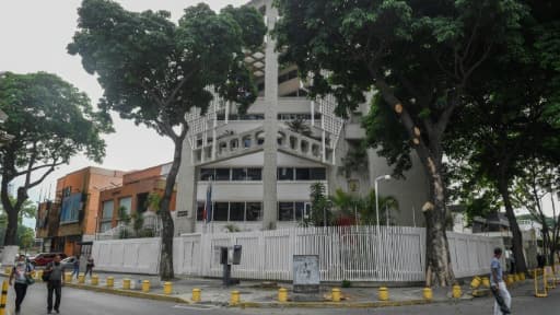 Vue générale de l'ambassade de France à Caracas, le 5 juin 2020