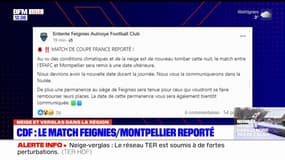 Neige et verglas dans les Hauts-de-France: le match de Coupe de France entre Feignis-Aulnoye et Montpellier reporté