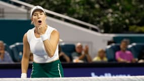 Danielle Collins lors du WTA 1000 de Miami, le 28 mars 2024