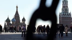 La Place Rouge, à Moscou, où se trouve le Kremlin.