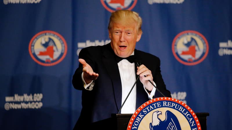 Donald Trump lors d'un gala du Parti républicain, le 14 avril, à New York.