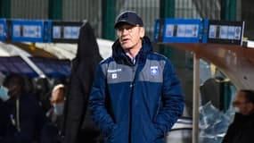 Jean-Marc Furlan lors du match de Ligue 2 entre Chambly et Auxerre