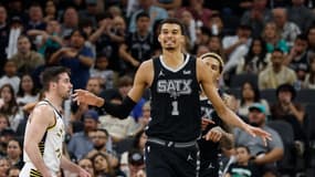 Victor Wembanyama lors de la victoire de San Antonio face à Indiana (117-105), le 3 mars 2024