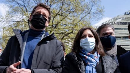 Anne Hidalgo et Yannick Jadot à Paris en avril 2021