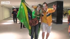 Football / La joie des supporters à Sao Paulo - 13/06