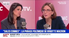 Propos de Brigitte Macron contre des militantes féministes: pour Amélie De Montchalin "ce n'est pas un langage qui a vocation à être dans le débat public" mais comprend que l'interruption du spectacle d'Ary Abittan puisse "amener de l'agacement"
