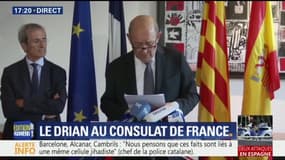 Catalogne: "28 Français ont été blessés, 18 sont hospitalisés, et 8 sont dans un état grave", annonce Le Drian
