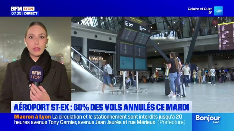 Aéroport Lyon-Saint-Exupéry: 60% des vols annulés ce mardi en raison d'une grève