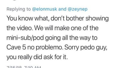 Tweet d'Elon Musk