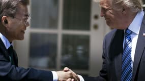 Moon Jae-In et Donald Trump le 30 juin 2017 à Washington