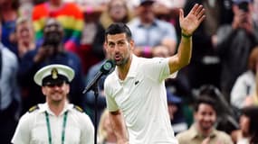 Novak Djokovic à Wimbledon, le 8 juillet 2024