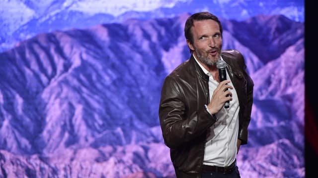 Stéphane Rotenberg lors d'une conférence de presse du groupe M6, le 5 septembre 2017