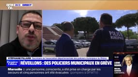 Policiers municipaux en grève: "Ça fait pas mal d'années qu'on réclame un volet social digne de ce nom", affirme Stéphane Fillard (association policier municipaux du Rhône)