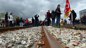 Des manifestants à Vendôme