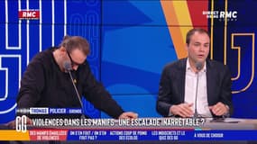 Charles Consigny répond à un policier sur une éventuelle loi anti-casseur