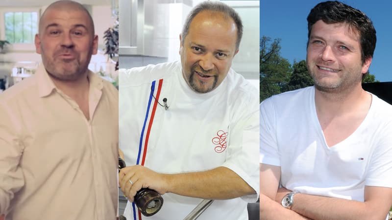 Les chefs Christian Etchebest, Gilles Goujon et Yannick Delpech, membres du prochain jury de Masterchef sur TF1.