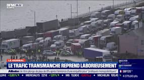 Le trafic entre la France et le Royaume-Uni reprend lentement, encore de nombreux embouteillages dans les ports de Douvres et Calais