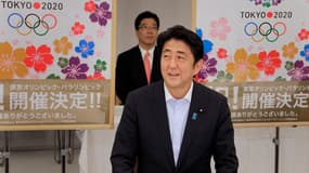 Shinzo Abe lors d'une réunion pour les JO 2020, à Tokyo le 10 septembre 2013