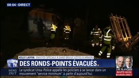 Un rond-point emblématique, "QG" de gilets jaunes, évacué ce matin à Saint-Brieuc