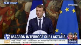 Lactalis: "Si des sanctions doivent être prises, elles seront prises", assure Emmanuel Macron