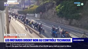 Nice: plusieurs dizaines de motards manifestent contre le contrôle technique des deux roues