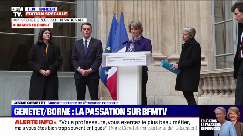 Passation avec Élisabeth Borne: 