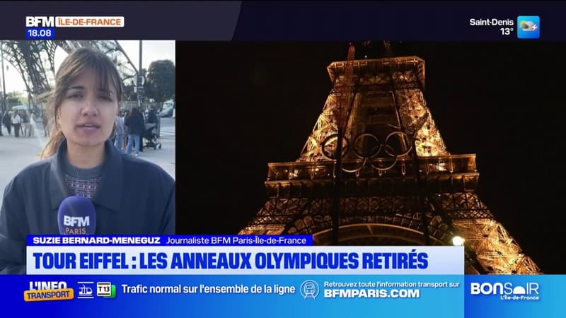 Paris: les anneaux olympiques ont été retirés de la tour Eiffel