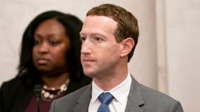 Mark Zuckerberg, le patron de Facebook, lors du sommet de l'intelligence artificielle organisé au Congrès américain le 13 septembre.