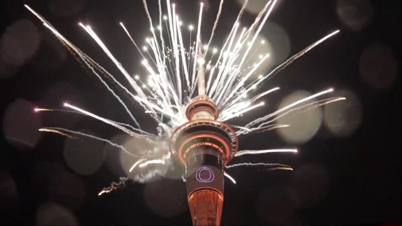 La Nouvelle-Zélande déjà en 2024: les images du feu d'artifice à Auckland