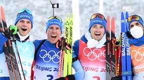 JO 2022 (biathlon) : le relais français en argent, cinquième médaille à Pékin pour Fillon Maillet (commentaires RMC)