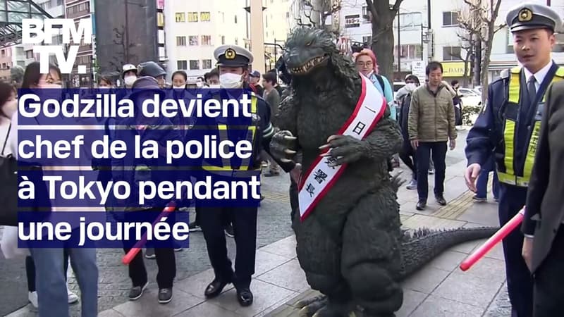 Japon: Godzilla devient le chef de la police pendant une journée à Tokyo
