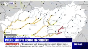 Crues: la préfète de Corrèze affirme qu'environ 150 personnes sont en cours d'évacuation