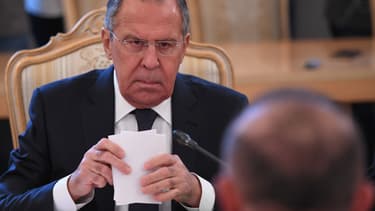 Le ministre des Affaires étrangères russe Sergueï Lavrov, le 14 mars 2018 à Moscou.