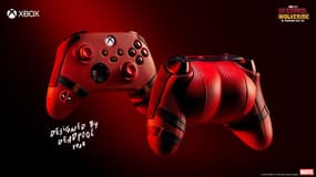 La manette Xbox aux couleurs de Deadpool.