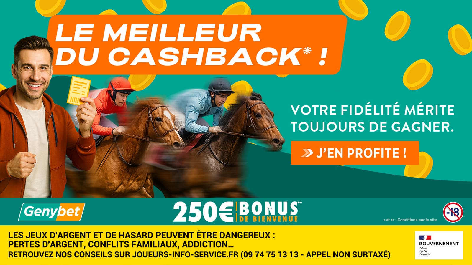 AVEC LE CASHBACK CHEZ GENYBET, LA FIDÉLITÉ PAYE !