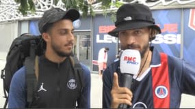 Le youtubeur Boumé Sama (à droite) et son ami Axel, après leur Marseille-Paris à pied