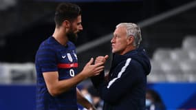 Olivier Giroud et Didier Deschamps