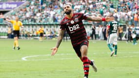 Gabriel Barbosa avec Flamengo, à São Paulo le 1er décembre 2019