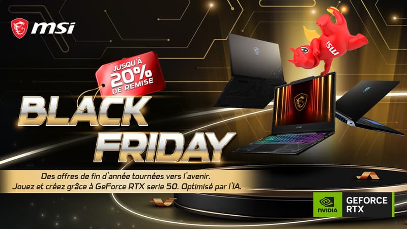 Black Friday MSI : jusqu’à 700€ de remise sur ces PC portable super performants