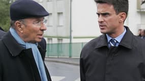 Serge Dassault et Manuel Valls, en 2005