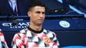 Cristiano Ronaldo sur le banc de Manchester United lors du derby, le 2 octobre 2022