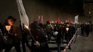 L'ultra-droite a bravé l'interdiction de la préfecture lors de la montée aux flambeaux, le 8 décembre 2022 à Lyon.