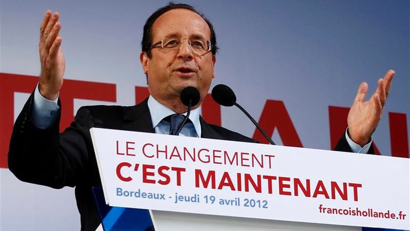 Lors de l'ultime meeting de François Hollande avant le premier tour, le candidat socialiste a lancé à l'intention de son rival Nicolas Sarkozy : "Elle arrive, la vague. Elle est haute, la vague, elle est puissante, la vague et il va la prendre de face, la