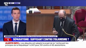 Pour Jordan Bardella, la loi contre le séparatisme "ne s'attaque pas à l'idéologie islamiste"