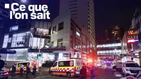 Un périmètre de sécurité est déployé autour du centre commercial Westfield Bondi Junction, après une attaque au couteau, à Sydney en Australie, le 13 avril 2024